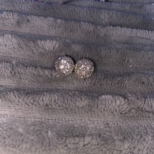 Ball shaped Diamond Earrings